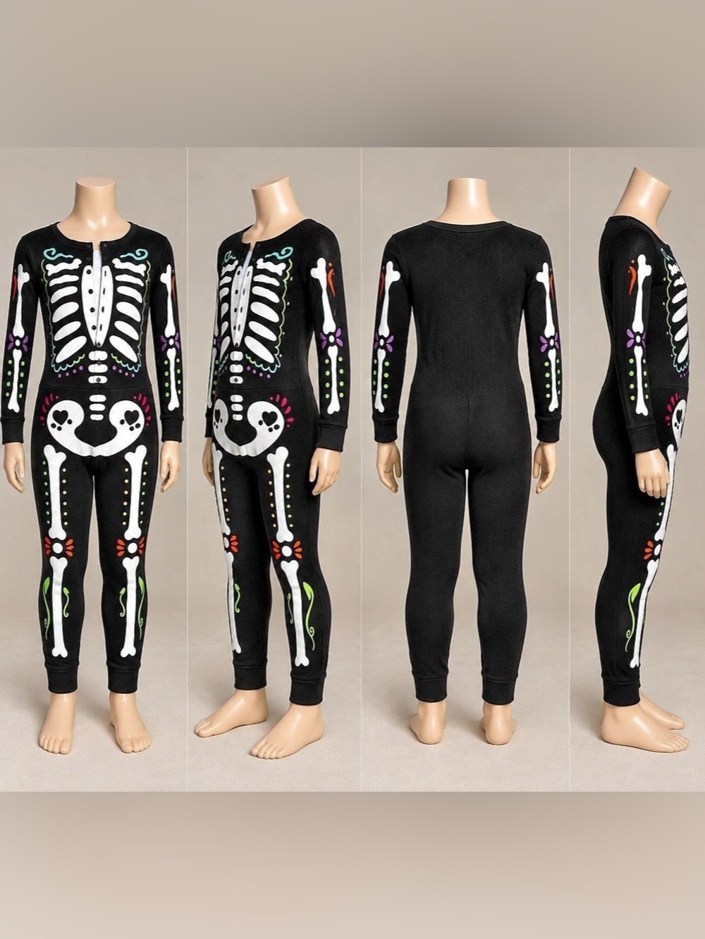 Old Navy Matching Halloween One-Piece Pajamas size 10